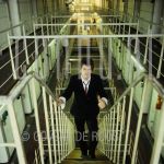 01-06-1978 Herman Brood at a jail in Amsterdam.

[keywords]Posed, Full Length, Eyecontact, Stairs[/keywords]